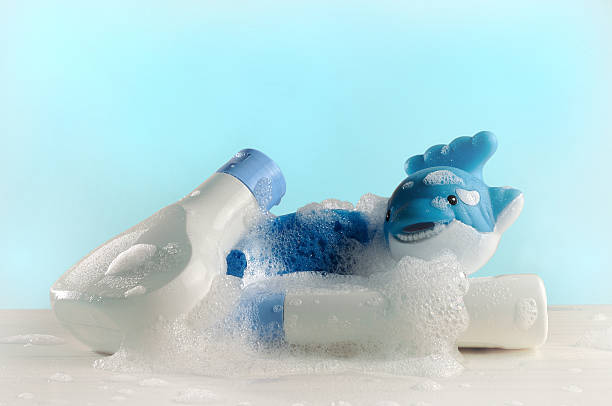 toiletries baby with soap and water