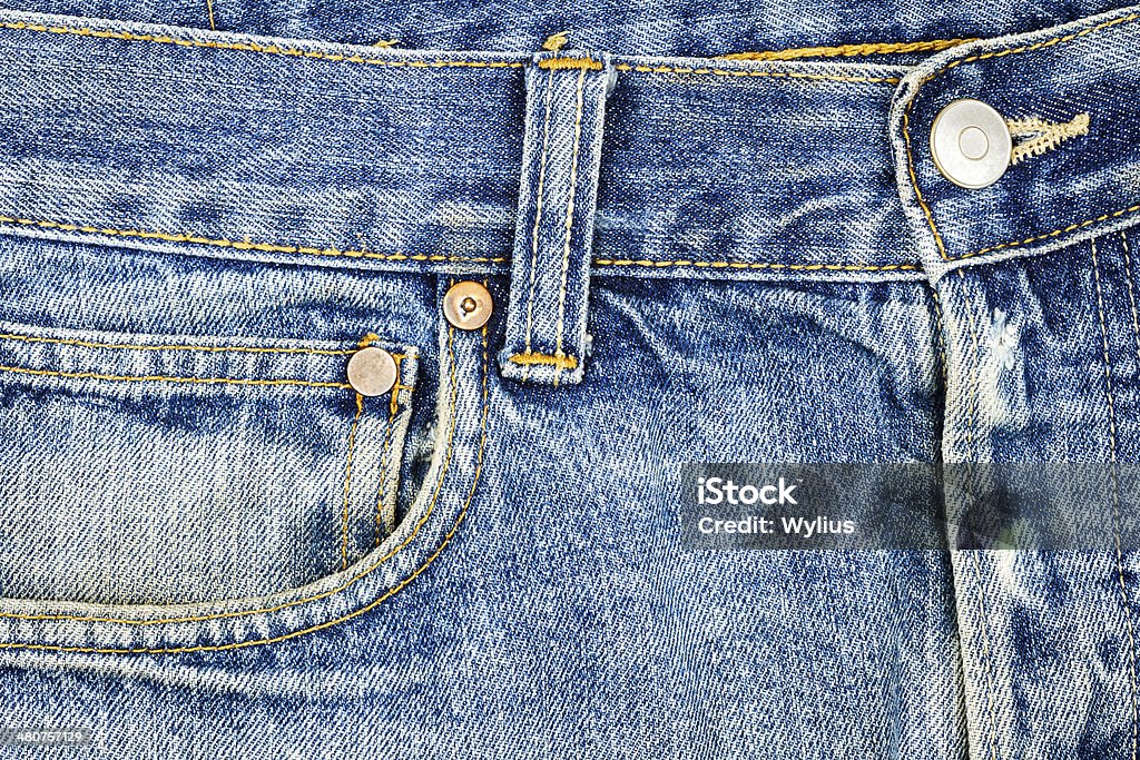 Blue jeans fabric with pocket Blue jeans fabric with pocket background Blue Stock Photo