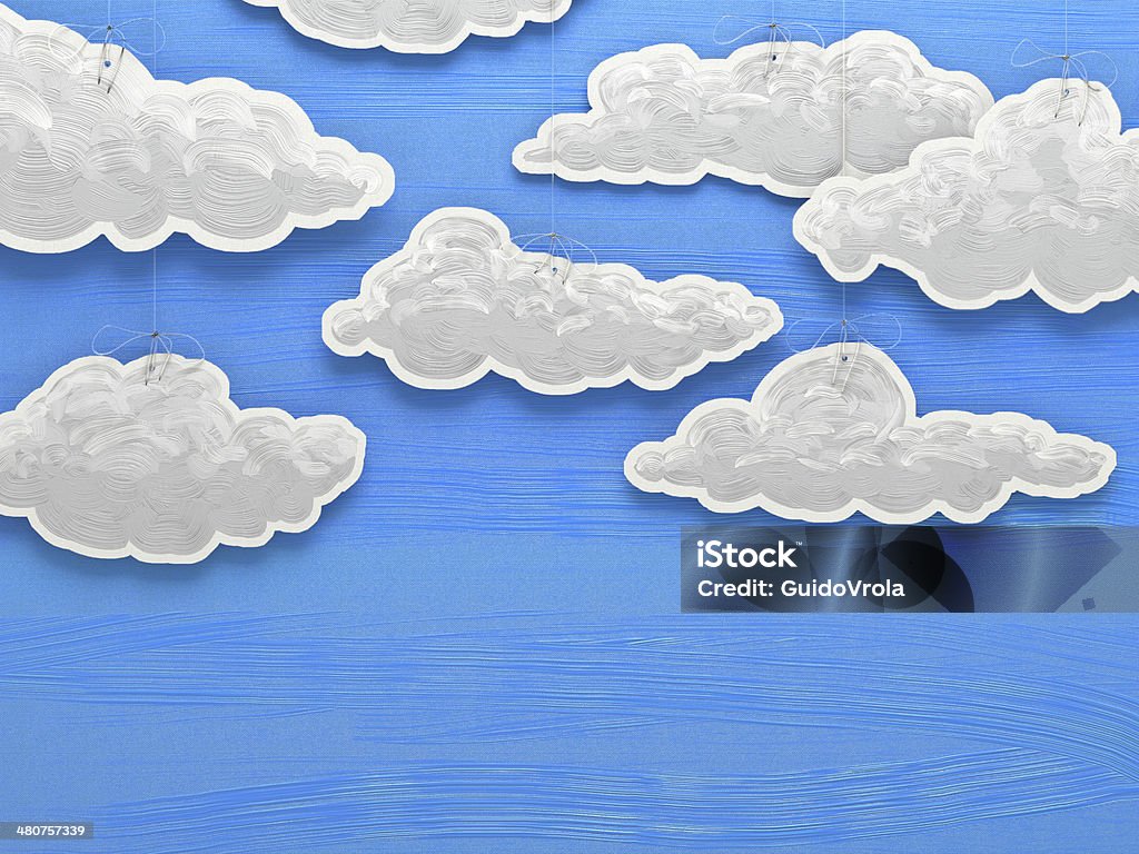 Paper cloud sky Backgrounds stock illustration