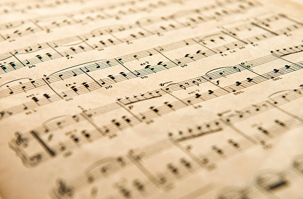 istock Old yellowed aged music score 480757511
