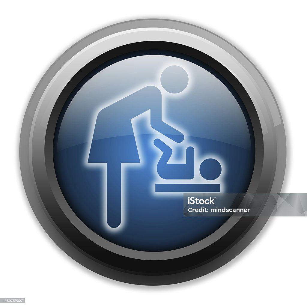 Icon/Button/Piktogramm "Baby Change" - Lizenzfrei Station Stock-Illustration