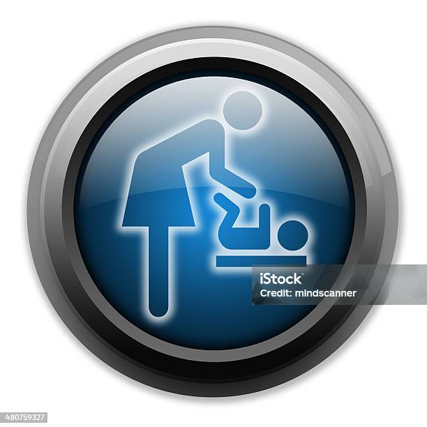 Icon Button Piktogramm Baby Change Stock Vektor Art und mehr Bilder von Station - Station, Wickelraum, Baby