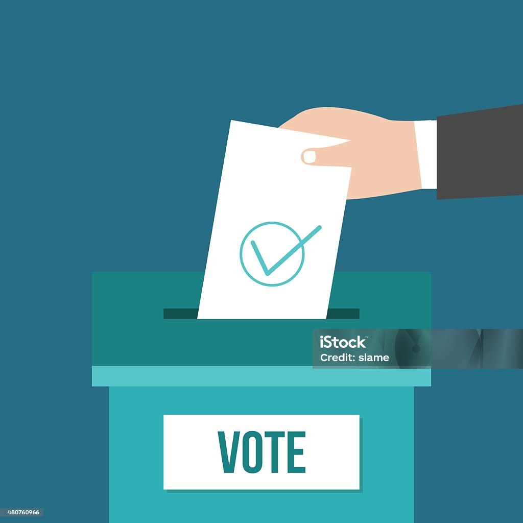 Caja de votación - arte vectorial de Cabina de votación libre de derechos
