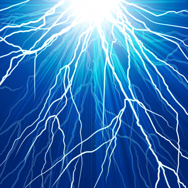 istock Electric flash of lightning on a dark 480763789