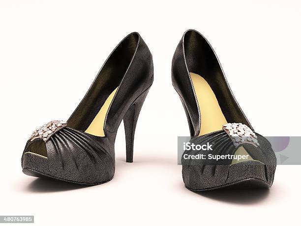 Womens Black Sexy Shoes Stock Photo - Download Image Now - Alligator, Beauty, Condition