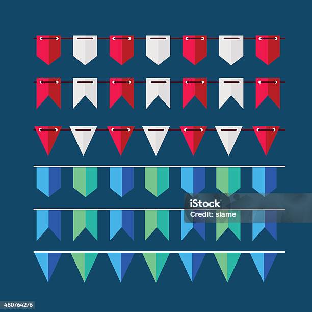 Party Flags Example Party Flags Stock Illustration - Download Image Now - 2015, Anniversary ...