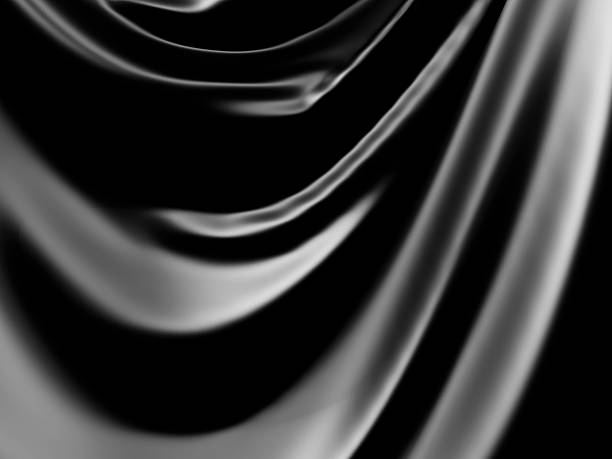 istock Black Abstract Folds Of Fabric Silk Satin Cloth Background 480767182