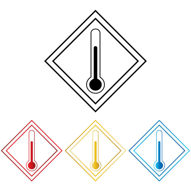 의료 온도계 웹 아이콘크기. - backgrounds body care thermometer degree stock illustrations