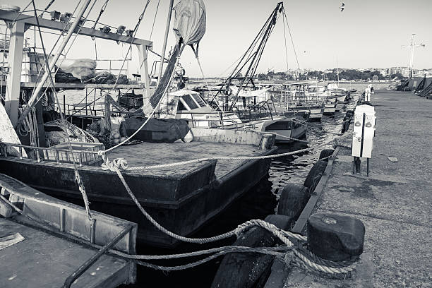 istock Moored fishing boats with drying nets in Nesebar 480767882