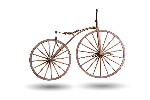 istock old bicycle with wooden wheels isolated with clipping path 480767892
