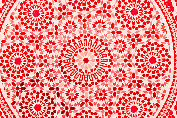Moroccan style handcrafy mosaic in round shape pattern. It can be used for various background, wall or interior design.