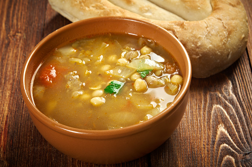 Moroccan traditional soup - harira, the traditional Berber soup of Morocco