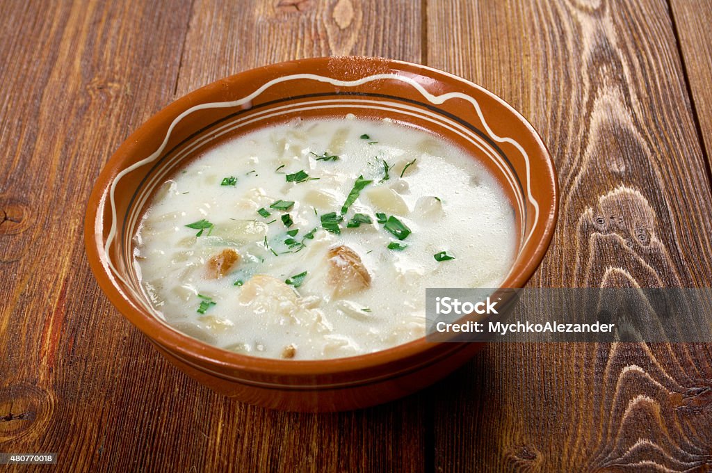 Cullen skink Cullen skink - Scottish soup made of smoked haddock, potatoes and onions.Smoked  Finnan haddock Chowder 2015 Stock Photo