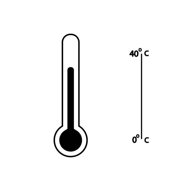 의료 온도계 웹 아이콘크기. - backgrounds body care thermometer degree stock illustrations