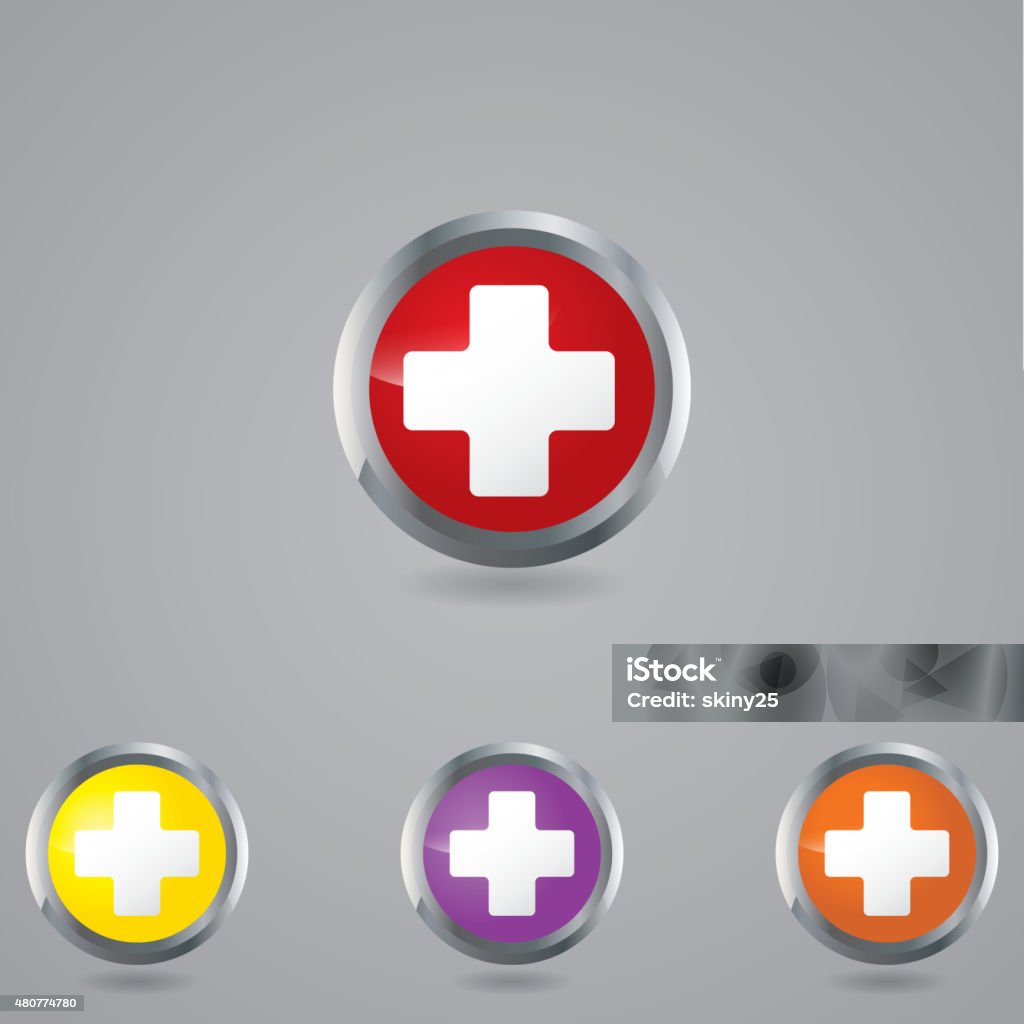Healt Button Medical Button Set Stock Illustration - Download Image Now - 2015 ...