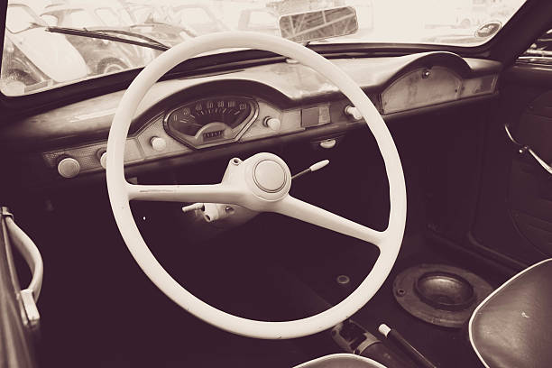 istock Interior of a classic vintage car 480775074