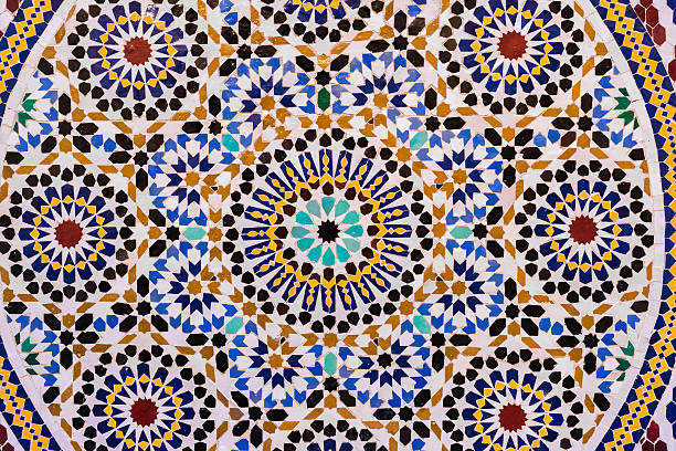 istock Moroccan style wall made with mosaic for background 480775432