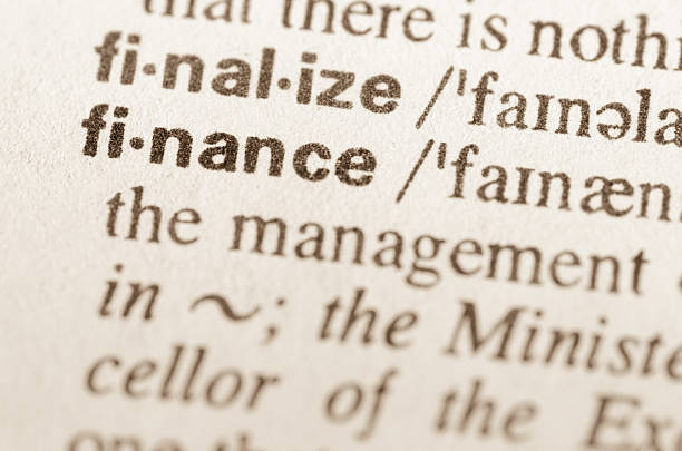 istock Dictionary definition of word finance 480775862