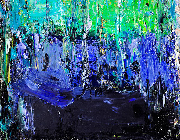 istock Abstract painted green and blue art backgrounds. 480777989