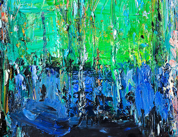 istock Abstract painted green and blue art backgrounds. 480777991