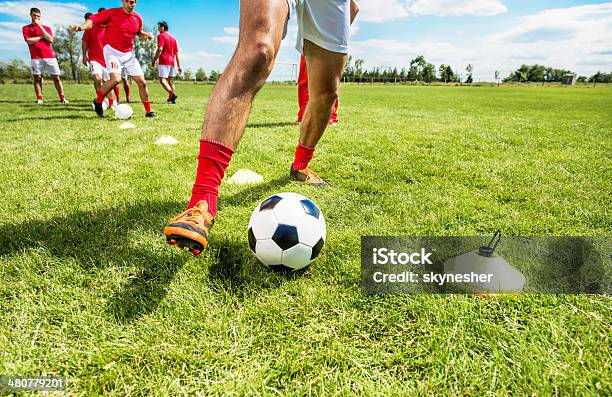 Soccer Training Stock Photo - Download Image Now - Active Lifestyle, Activity, Adult