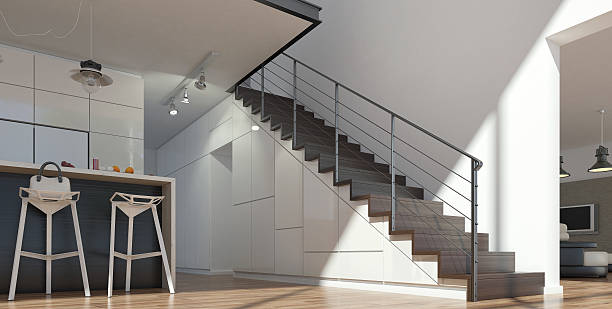 istock Stairs from wood and metal 480779934