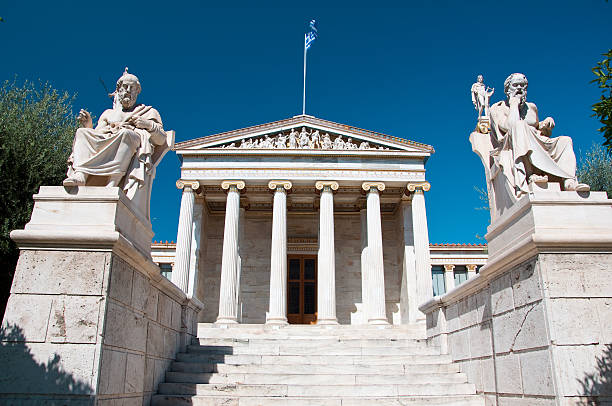 istock Academy of Athens with Plato and Socrates monuments,main temple. 480782800