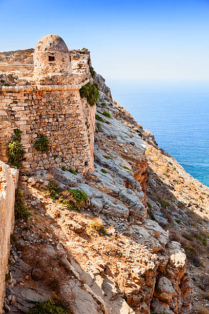 The venetian Fort at Imeri Gramvousa Island. Crete, Greece.