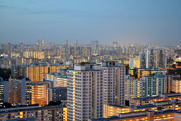 Singapura HDB plana - fotografia de stock