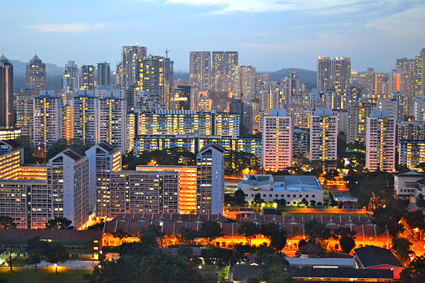 Singapura HDB plana - fotografia de stock