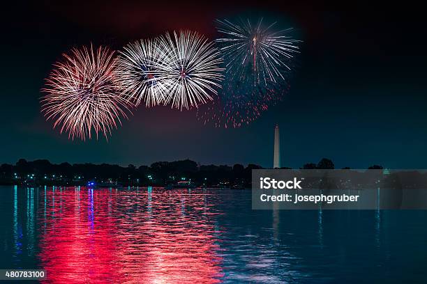 Independence Day Fireworks In Dc Stock Photo - Download Image Now - Fourth of July, Firework Display, Firework - Explosive Material