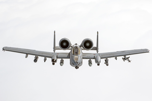 The Fairchild Republic A-10 Thunderbolt II is also known as the 'Warthog' and 'Tankbuster' due to its looks and role as a close support aircraft