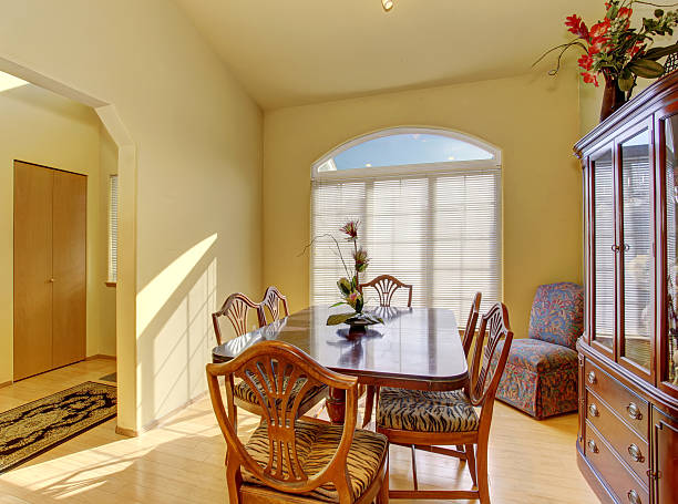 istock Elegant yet simple dinning room with hardwood floor. 480794158