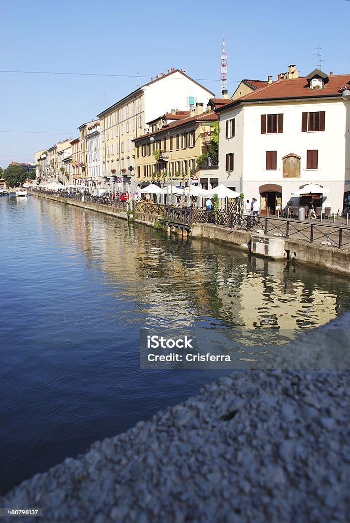 Naviglio a Milano, Italia - Foto stock royalty-free di Acqua