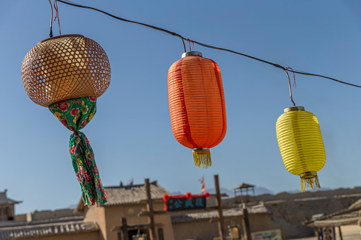 Asian lanterns during a  festival.