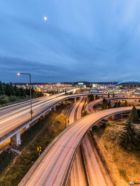 istock Seattle Commute. The Seattle, Washington skyline at night 480807272