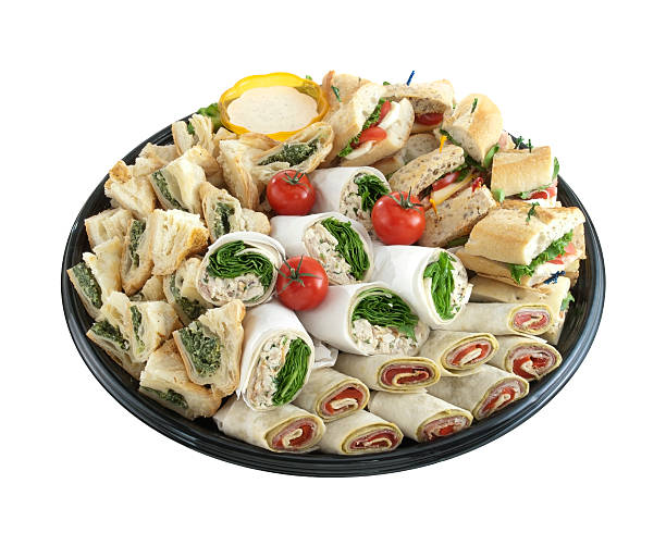 sandwich vassoio di - tray sandwich wrap sandwich party foto e immagini stock