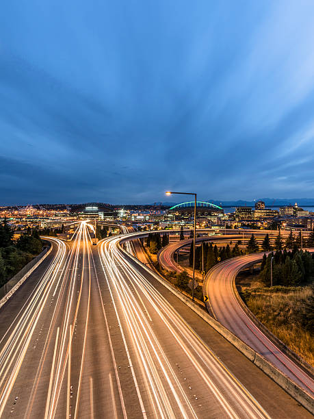 istock Seattle Commute. The Seattle, Washington skyline at night 480807344