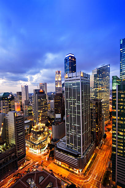 istock Twilight business city Singapore 480809116
