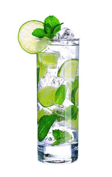 istock Mojito cocktail in glass isolated on white 480811508