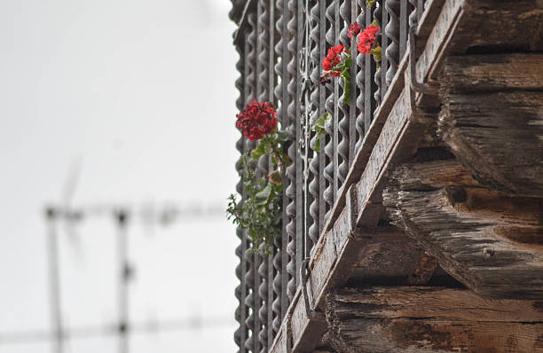 Spanish Balcony A detail of an old balcony anntena stock pictures, royalty-free photos & images
