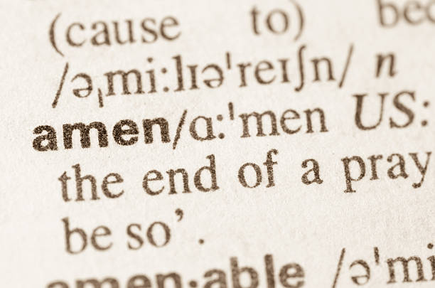 istock Dictionary definition of word amen 480811896