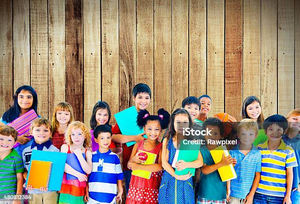 Children Cheerful Studying Education Knowledge Concept Stock Photo - Download Image Now