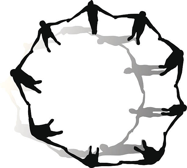 1,000+ Pics For Circle Of People Holding Hands Illustrations, Royalty