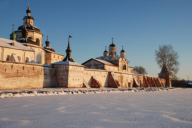 istock Northern Russian monastery in winter. 480816419