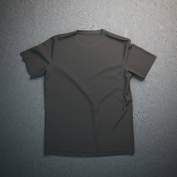 istock Black t-shirt on the gray background 480816732