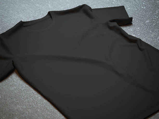 istock Black t-shirt on the gray background 480816734