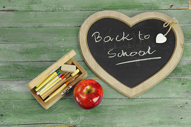 istock Back to school - blackboard and school equipment 480819206