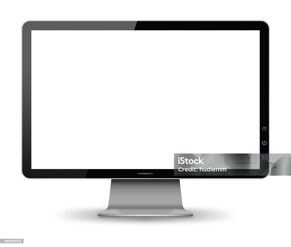 (Clipping path!) Blank computer monitor isolated on white background Computer monitor isolated (Clipping path!) on white background Computer Monitor Stock Photo