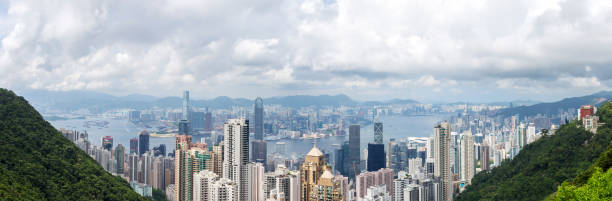 istock Panoramic skyline and cityscape of Hongkong 480822920